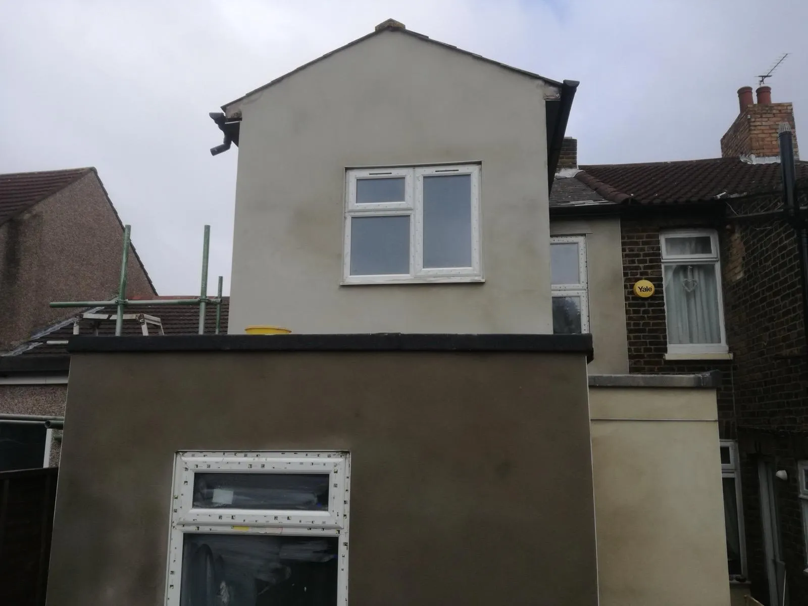 House exterior finished in new render